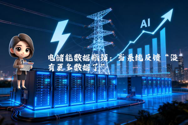 电储能数据瓶颈：当系统反馈“没有更多数据了”