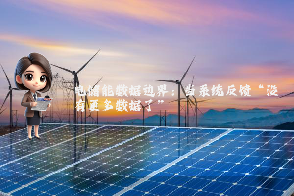 电储能数据边界：当系统反馈“没有更多数据了”