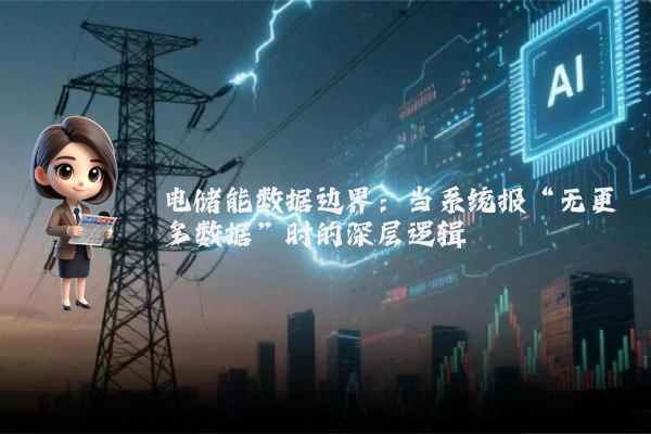 电储能数据边界：当系统报“无更多数据”时的深层逻辑