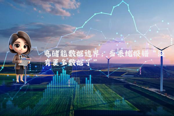 电储能数据边界：当系统报错“没有更多数据了”