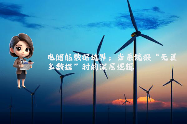 电储能数据边界：当系统报“无更多数据”时的深层逻辑