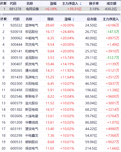 爆了！电网设备，批量涨停！